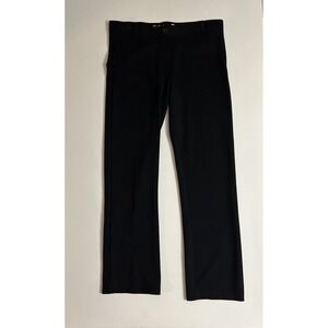Betabrand Dress Pant Yoga Pants Black Straight Leg Petite Large L S-Petite